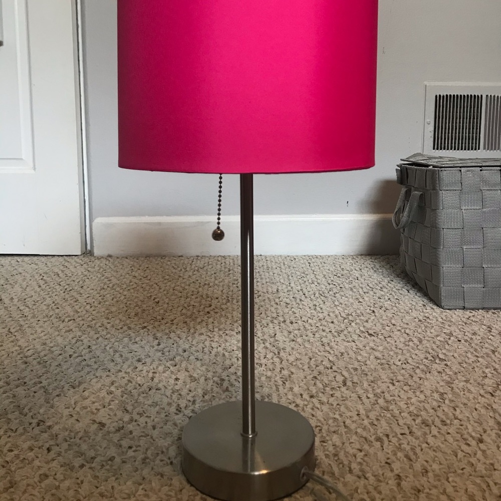 Pink target desk lamp